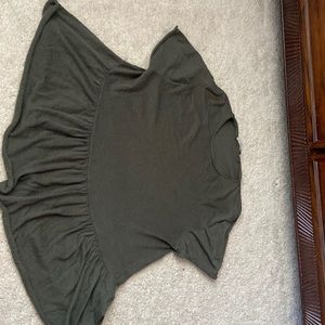 Forrest green peplum shirt, large, Zara, asymmetrical